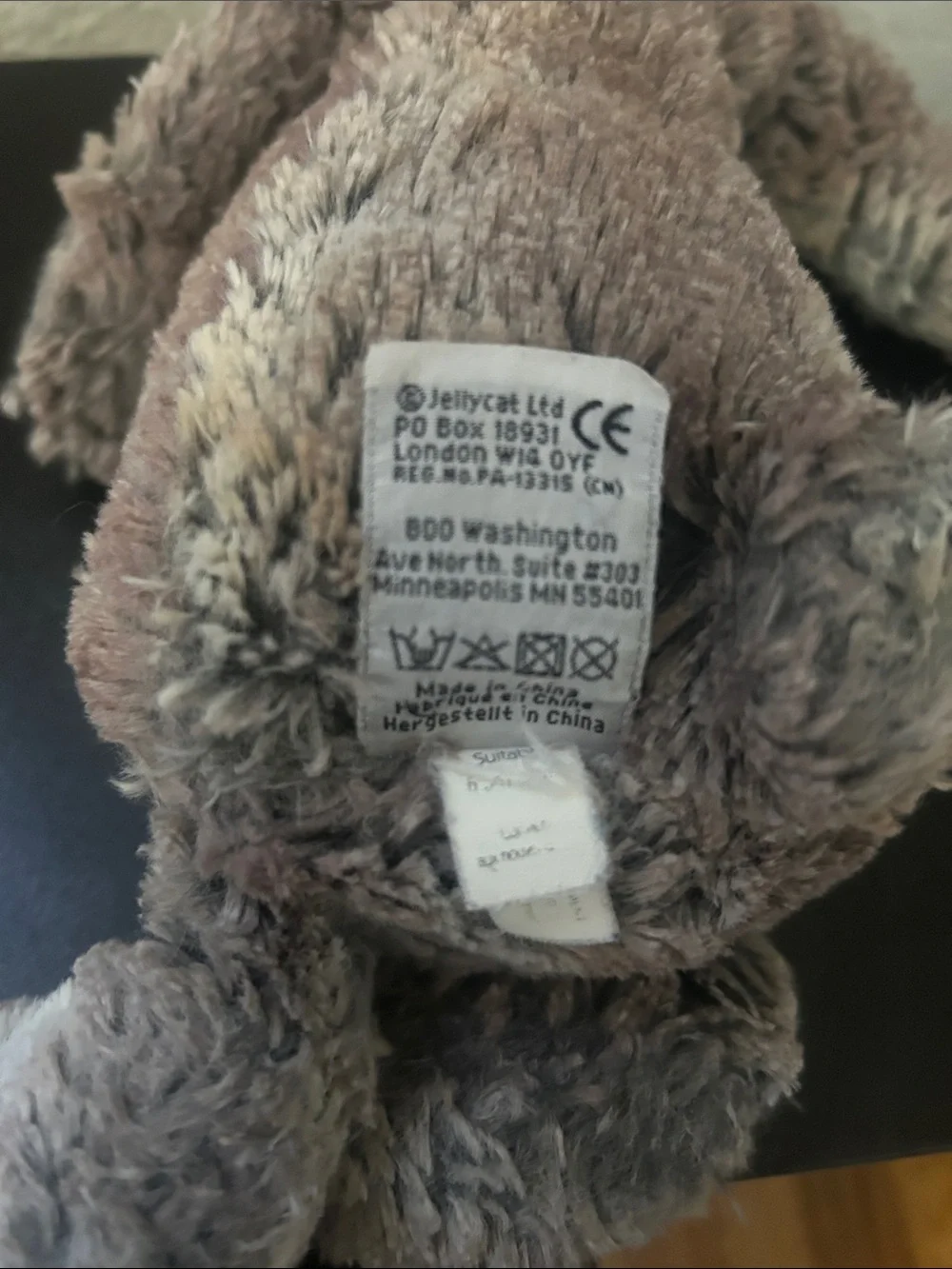 Jellycat Plush Bashful BunnyToy in Brown and Cream